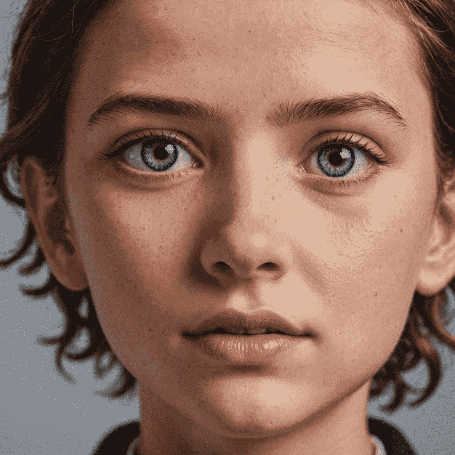 Close-up of a miniature's face, showcasing incredibly fine details like eyes, lips, and facial expressions